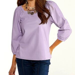 EST 1946 Women Blouse Purple Plus Size Long Sleeves Size 18/20W Women Top